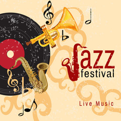 Fototapeta premium Jazz concert poster