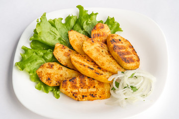 fried potato on a plate