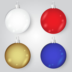 colorful christmas baubles eps10