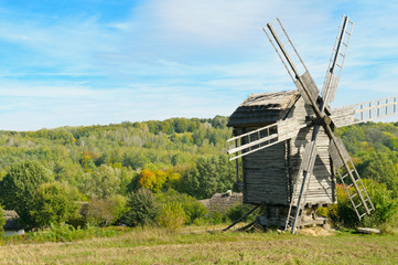 Fototapeta premium wooden windmill