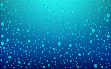 Water Drop On Blue Background