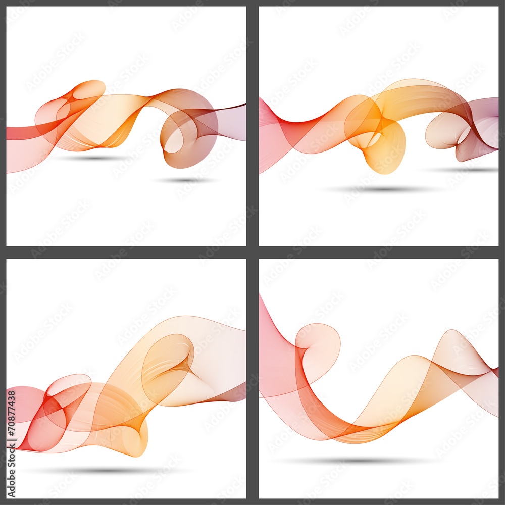 Aufkleber set of abstract wave background