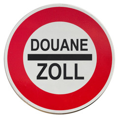 panneau douane