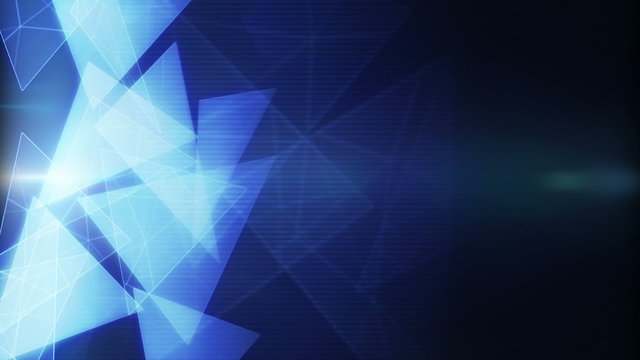 glowing triangles modern background loop