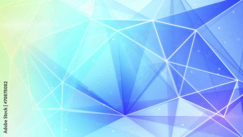 Poster abstract triangle geometrical blue background loop