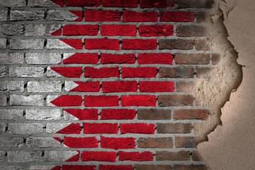 Dark brick wall with plaster - Bahrain