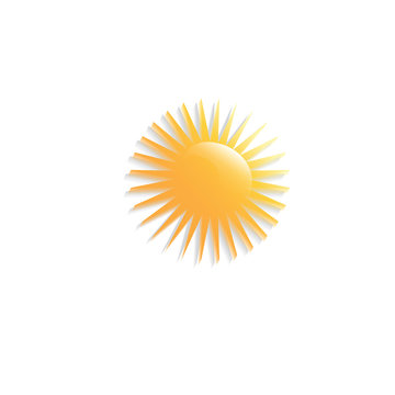 sun 3d vector icon
