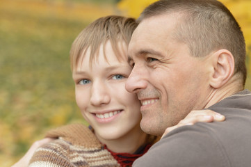 Fototapeta premium father and son