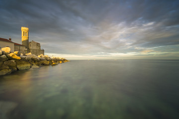 Miasto nad Adriatykiem widziane z wody.Piran,Słowenia © Mike Mareen
