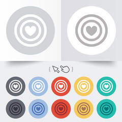 Target aim sign icon. Darts board symbol.