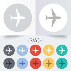 Airplane sign. Plane symbol. Travel icon.