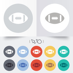 American football sign icon. Team sport game.