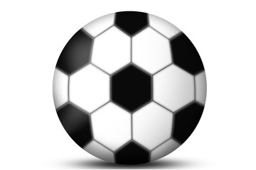 Fußball,  fussball aus weiß isoliert