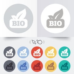 Bio product sign icon. Leaf symbol.