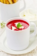 beetroot  and tomato creamy  diet soup