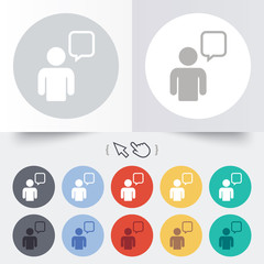 Chat sign icon. Speech bubble symbol.