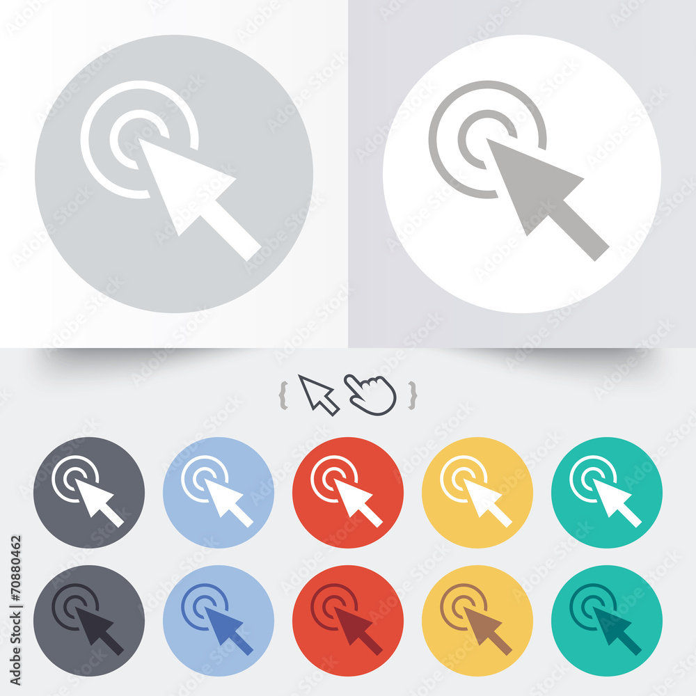 Poster mouse cursor sign icon. pointer symbol.