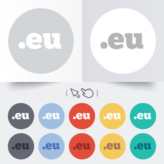 Domain EU sign icon. Top-level internet domain