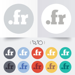 Obraz premium Domain FR sign icon. Top-level internet domain