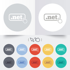 Domain NET sign icon. Top-level internet domain