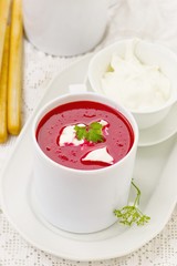 beetroot  and tomato creamy  diet soup
