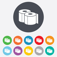 Toilet papers sign icon. WC roll symbol.