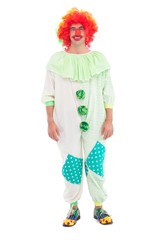 Funny clown smiling at camera