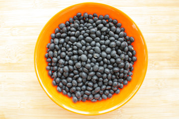 Black beans in a bowl