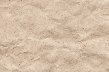 Recycle Beige Kraft Paper Crumpled Grunge Texture
