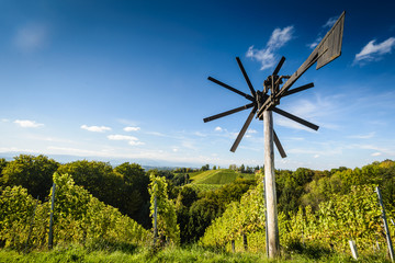 Klapotetz on vineyard,Styria,Austria.