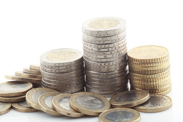 Euro münzen isoliert