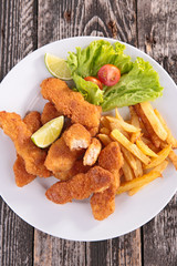 fried chicken, nuggets