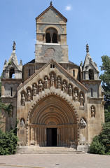 Fototapeta na wymiar Gothic church in the Castle of Vajdahunyad in Budapest