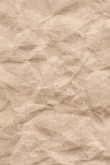 Recycle Beige Kraft Paper Crumpled Grunge Texture