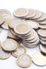 Euro Münzen isoliert