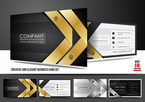 Creative and elegant business card set