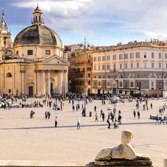 Rolgordijnen Piazza del Popolo and St. Peter's Basilica © Sergey Peterman