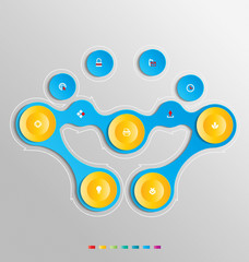 Minimal infographics template easily to be customized