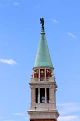 Bell tower of Saint George with a statue of a angel