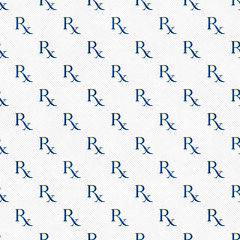 Blue and White Prescription symbol Pattern Repeat Background