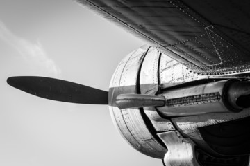 Old vintage jet engine