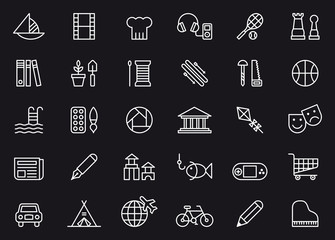 Leisure icon set