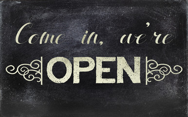 Fototapeta premium Blackboard sign OPEN