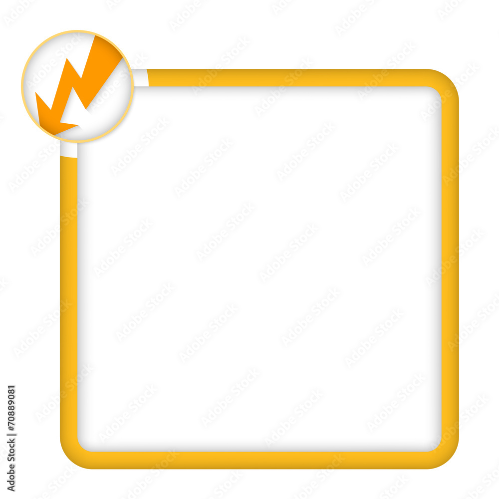 Poster yellow frame for any text with flash