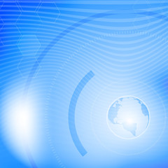 Abstract Technology Background with Hexagons