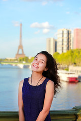 Beautiful girl in Paris, France