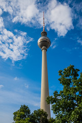 Obraz premium Fersehturm, Alexanderplatz Tv tower in Berlin, Germany.