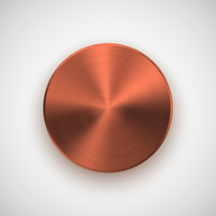 Bronze Gold Abstract Circle Button Template