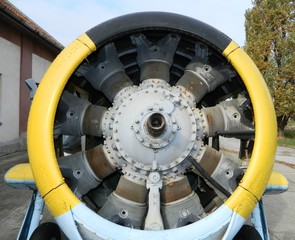 The old air motor without propeller