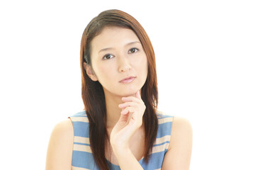 Fototapeta premium 疲れた表情の女性